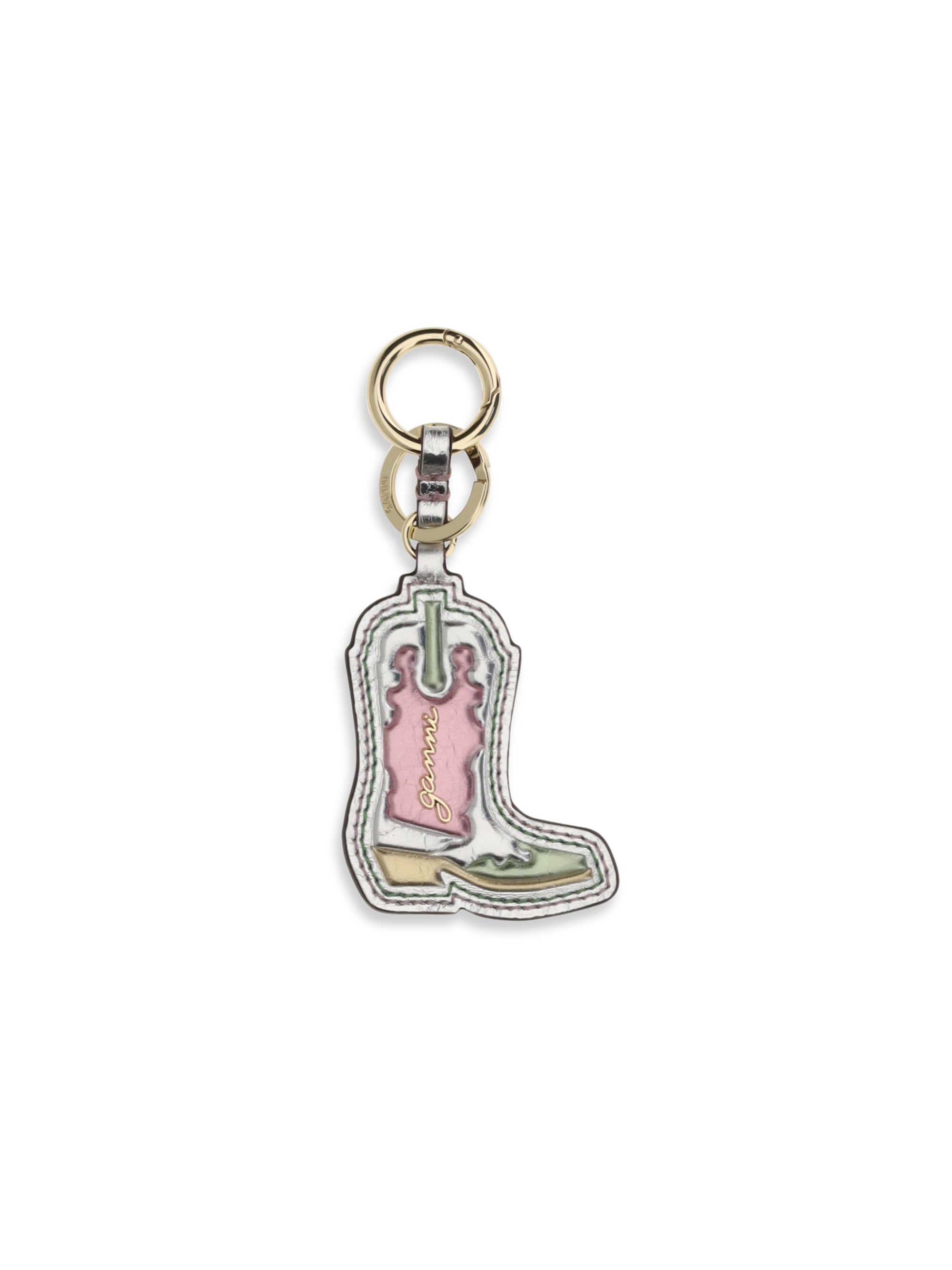GANNI OS western boot keyring