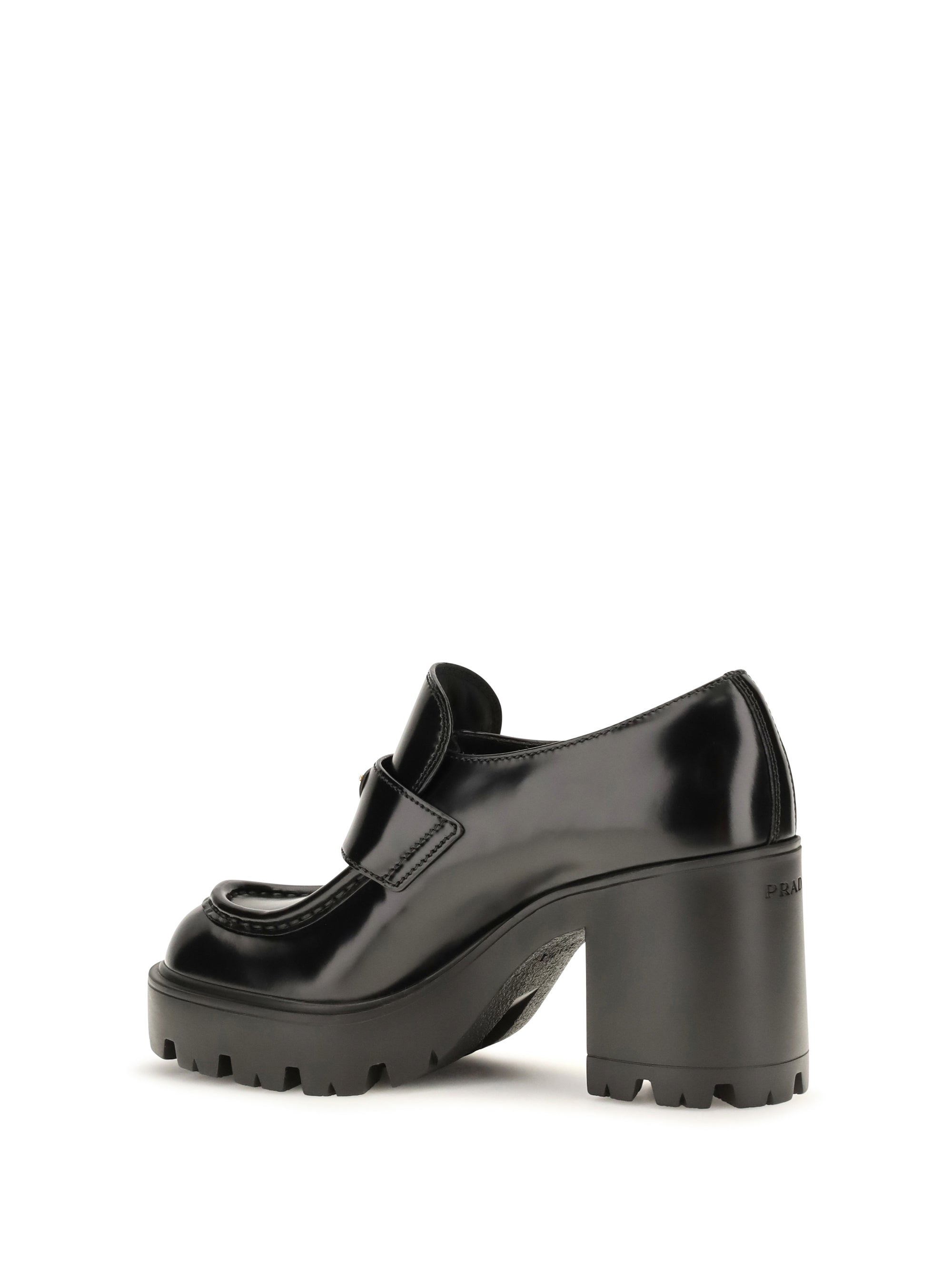 leather heeled loafers