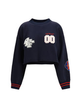 OFF-WHITE M royal patch cropped sweatshirt