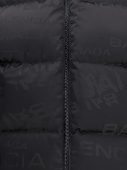 BALENCIAGA L cropped puffer jacket with logo motif 