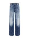 straight-leg vintage wash jeans