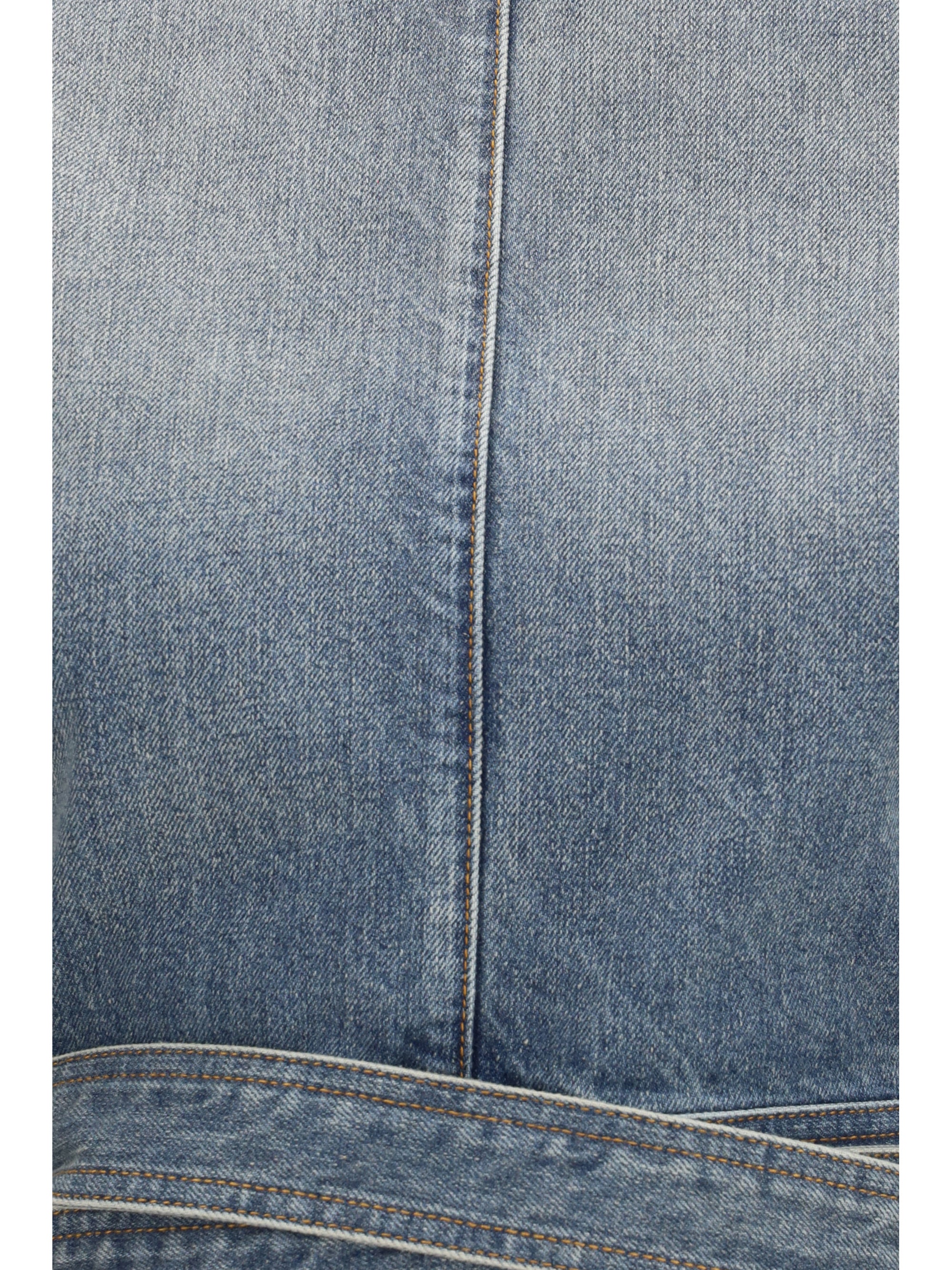 denim belt top