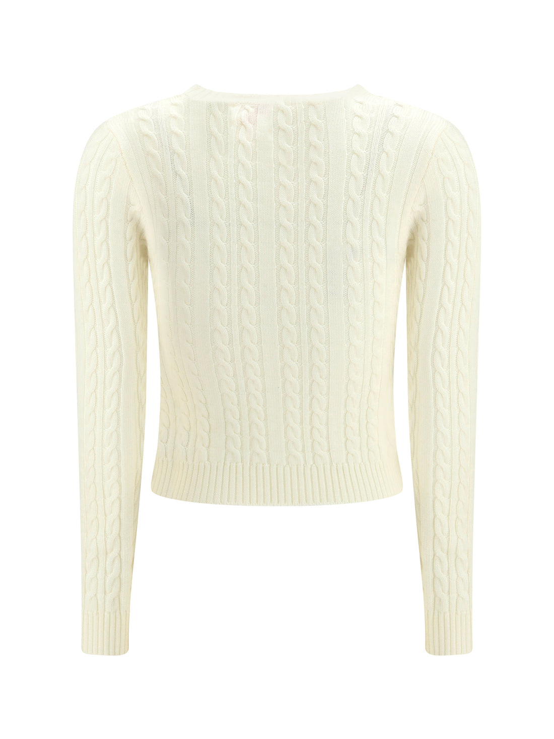 FIORUCCI S cableknit logo crop jumper