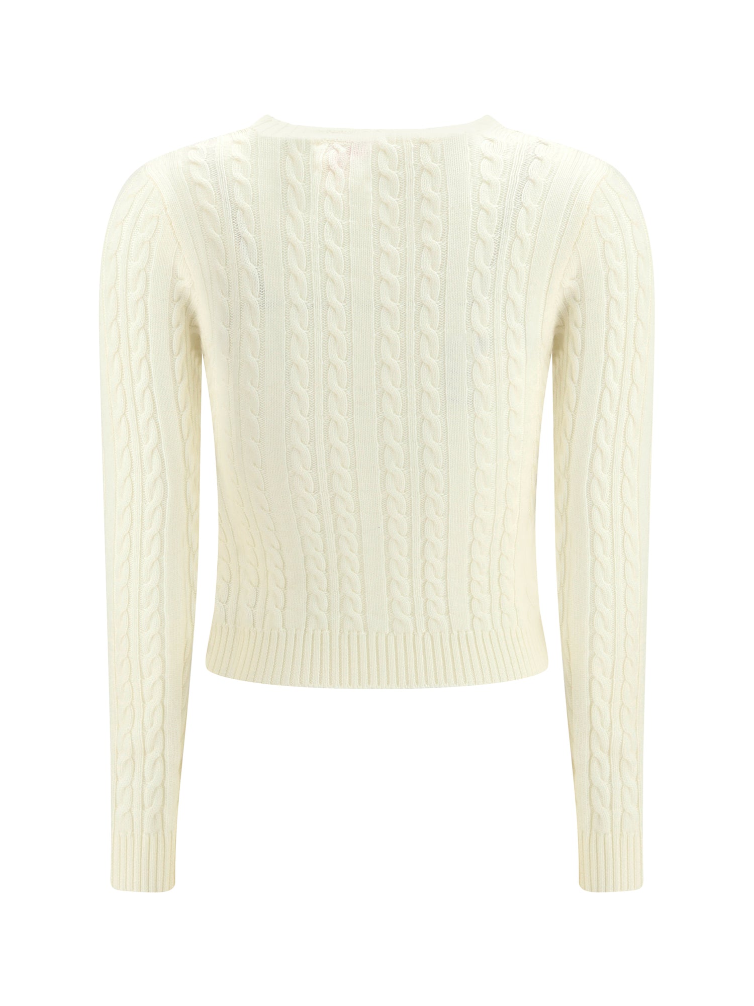 FIORUCCI S cableknit logo crop jumper