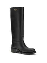 PRADA 37 high leather boots