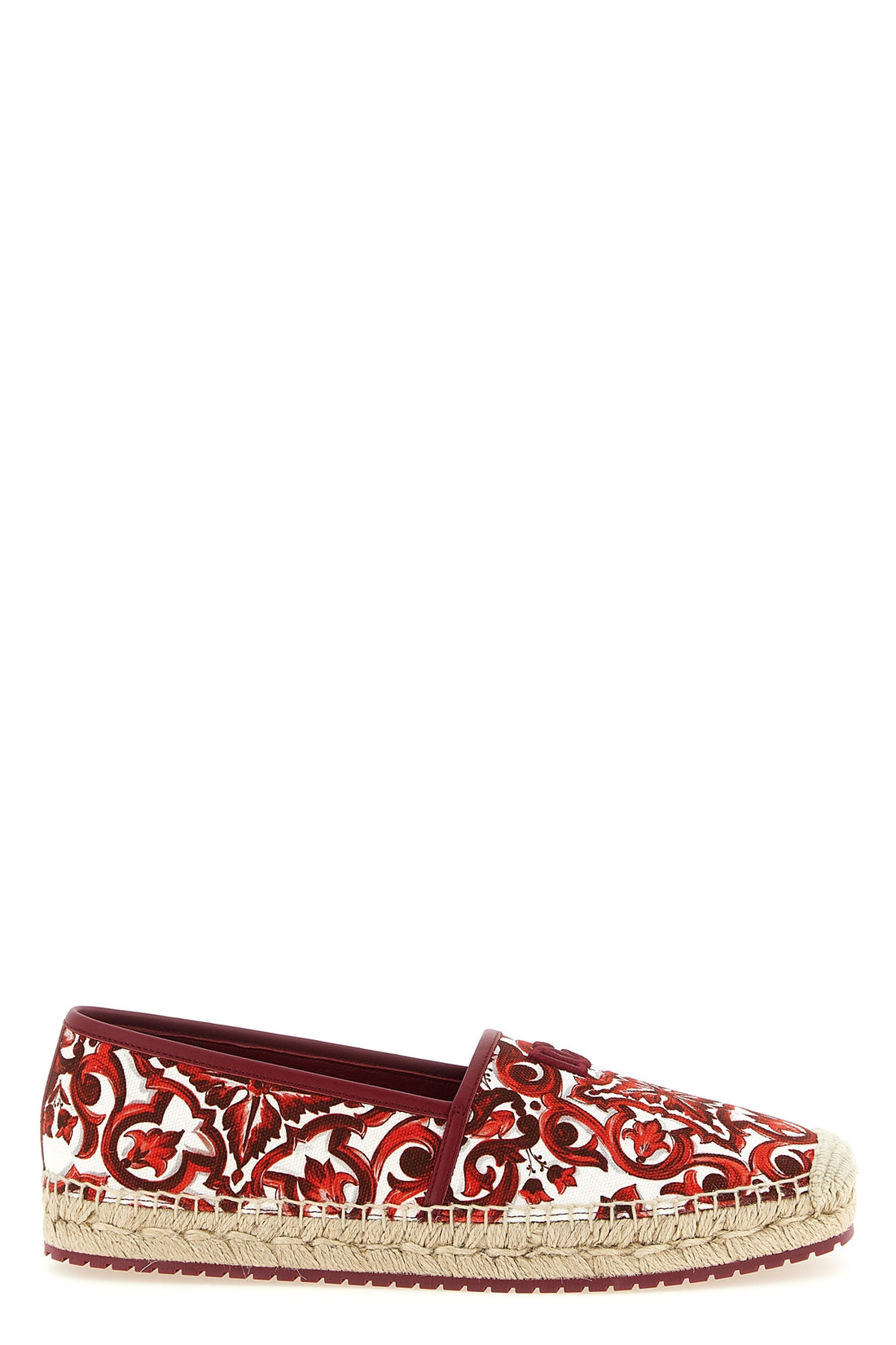 DOLCE &amp; GABBANA 45 maiolica print canvas espadrilles
