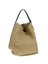 paper raffia tote shoulder bag
