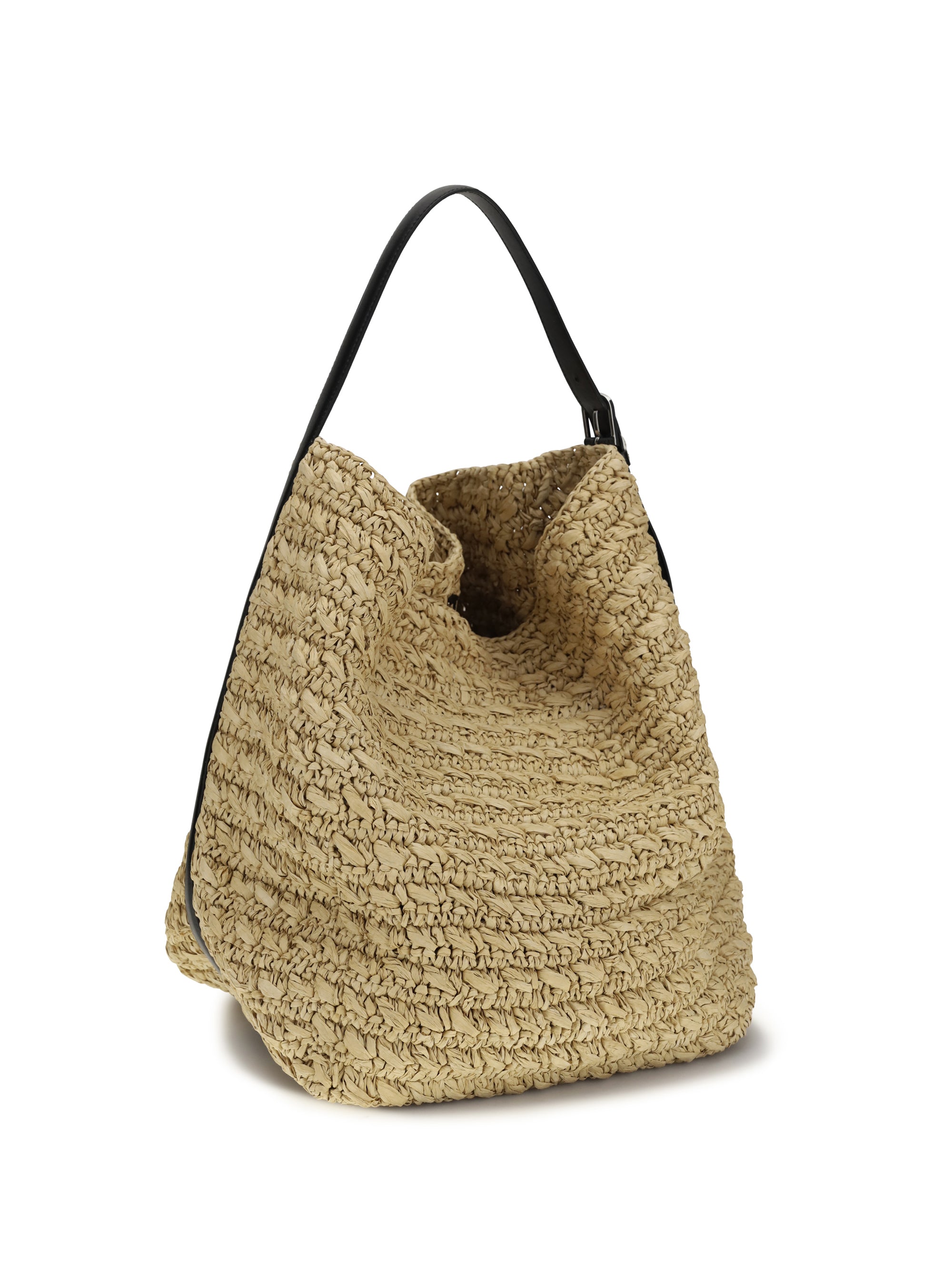 paper raffia tote shoulder bag