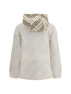 reversible check hooded jacket
