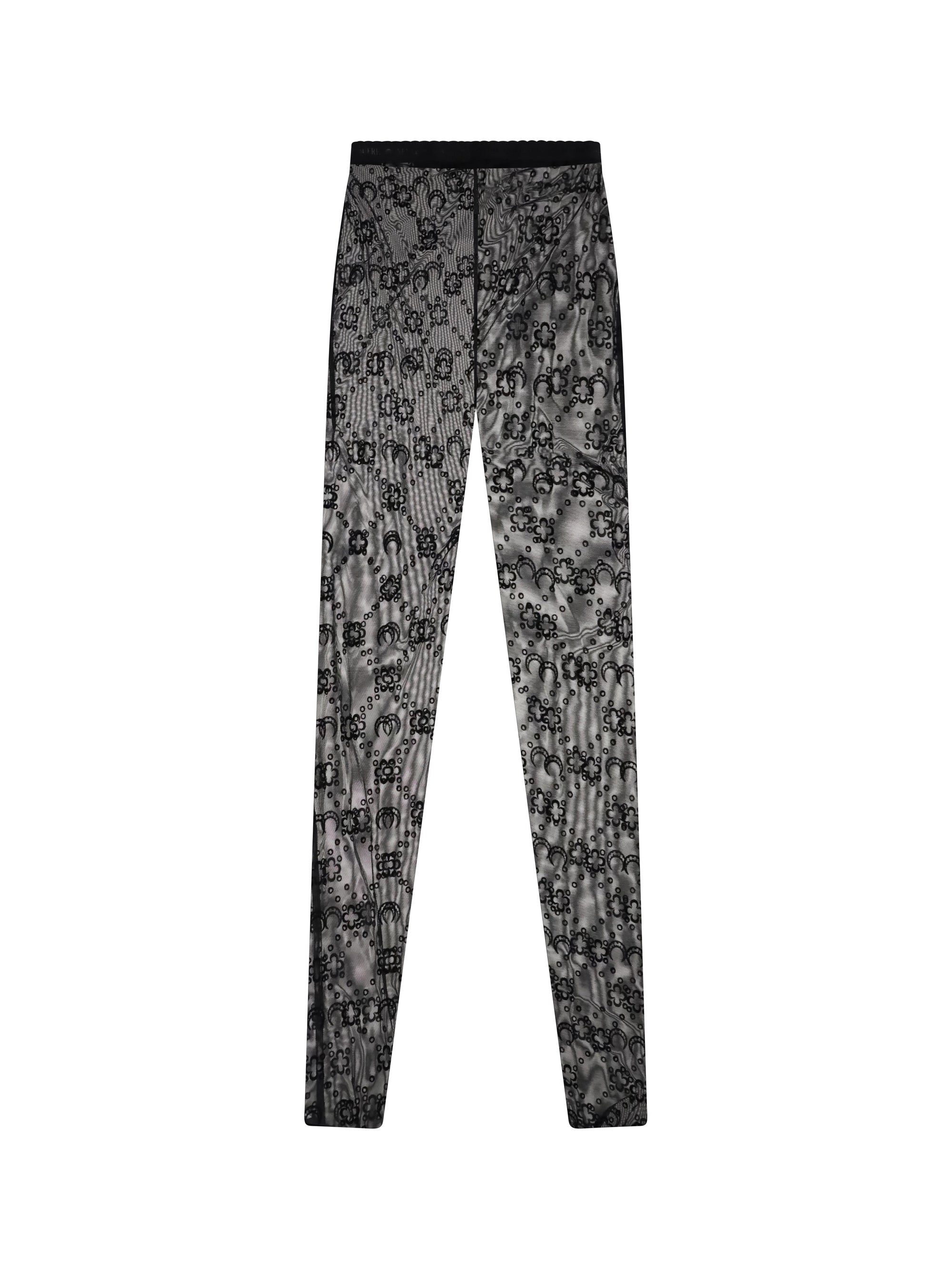 recycled mesh flocked tights