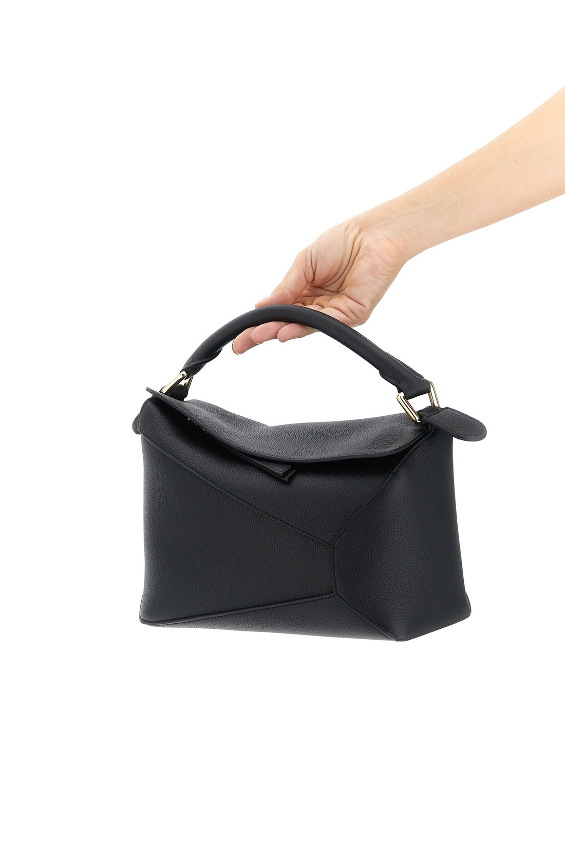 LOEWE OS small puzzle edge handbag in grenade calf leather