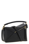 small puzzle edge handbag in grenade calf leather