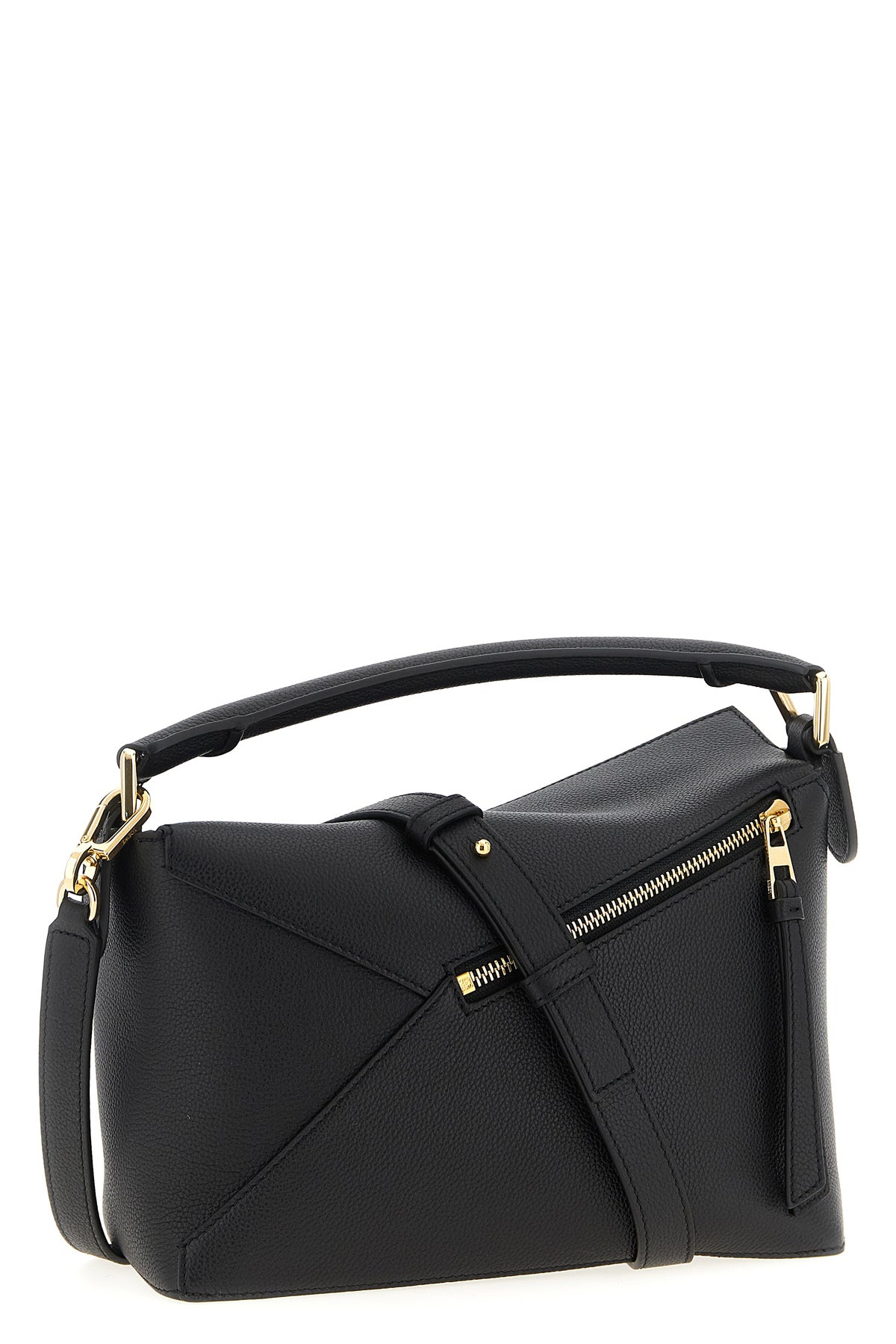 small puzzle edge handbag in grenade calf leather
