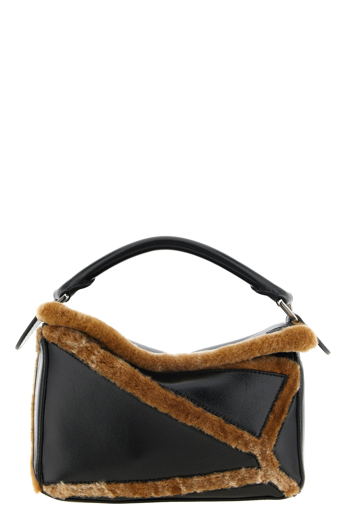 the loewe puzzle aviator small shoulder bag stands out for its iconic geometri