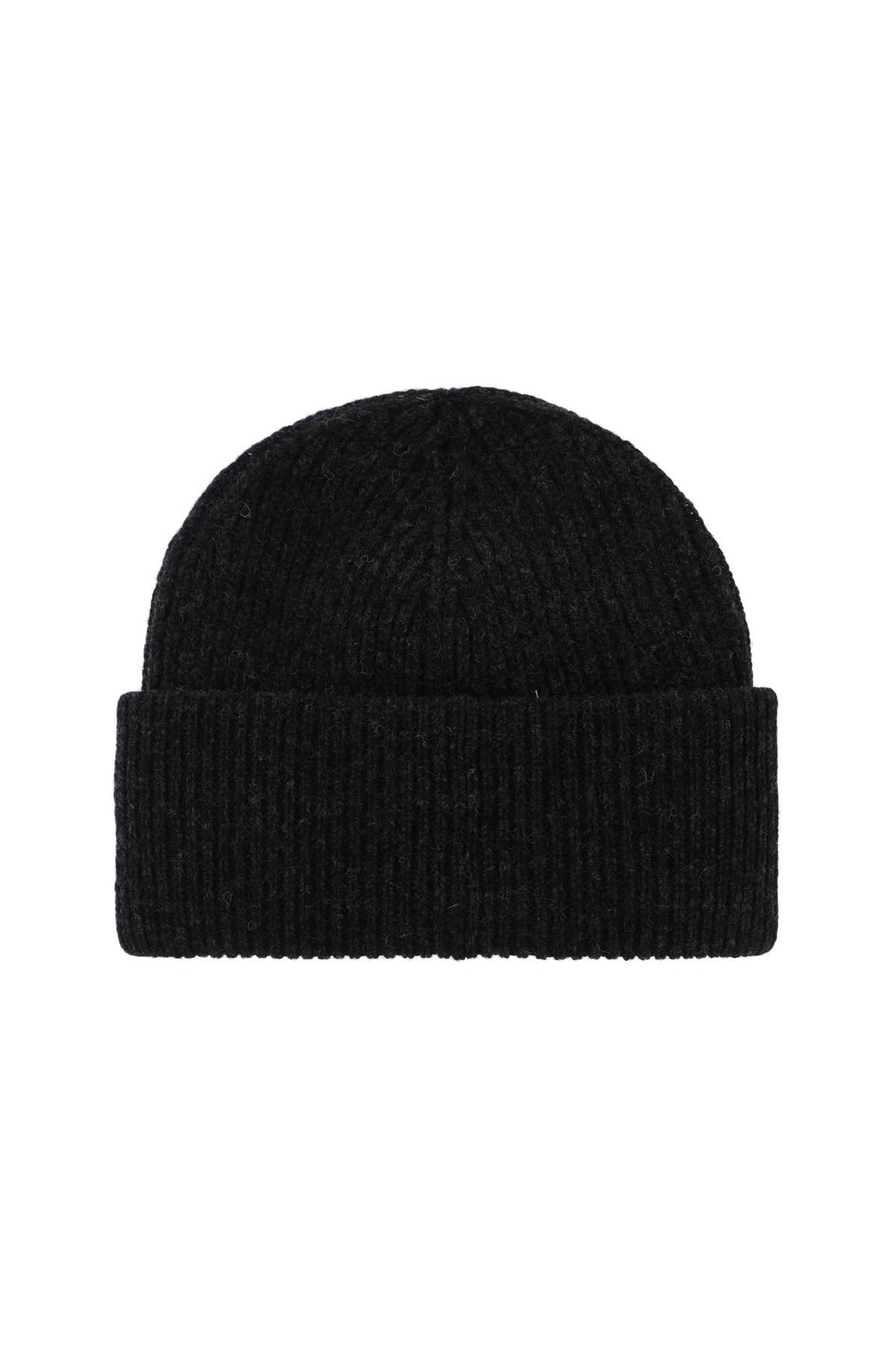 beanie hat with logo label