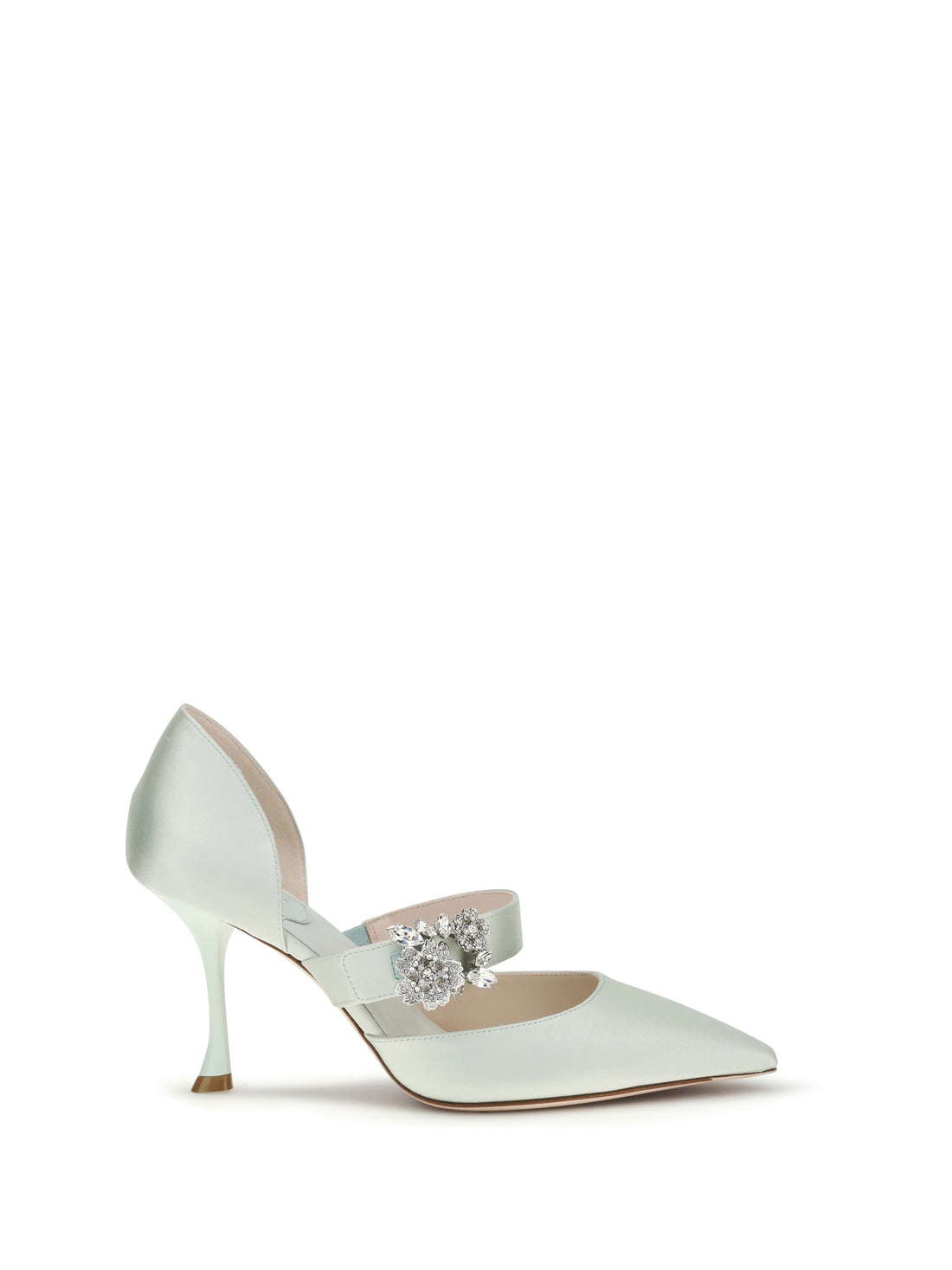 ROGER VIVIER 36 efflorescence dorsay satin pumps