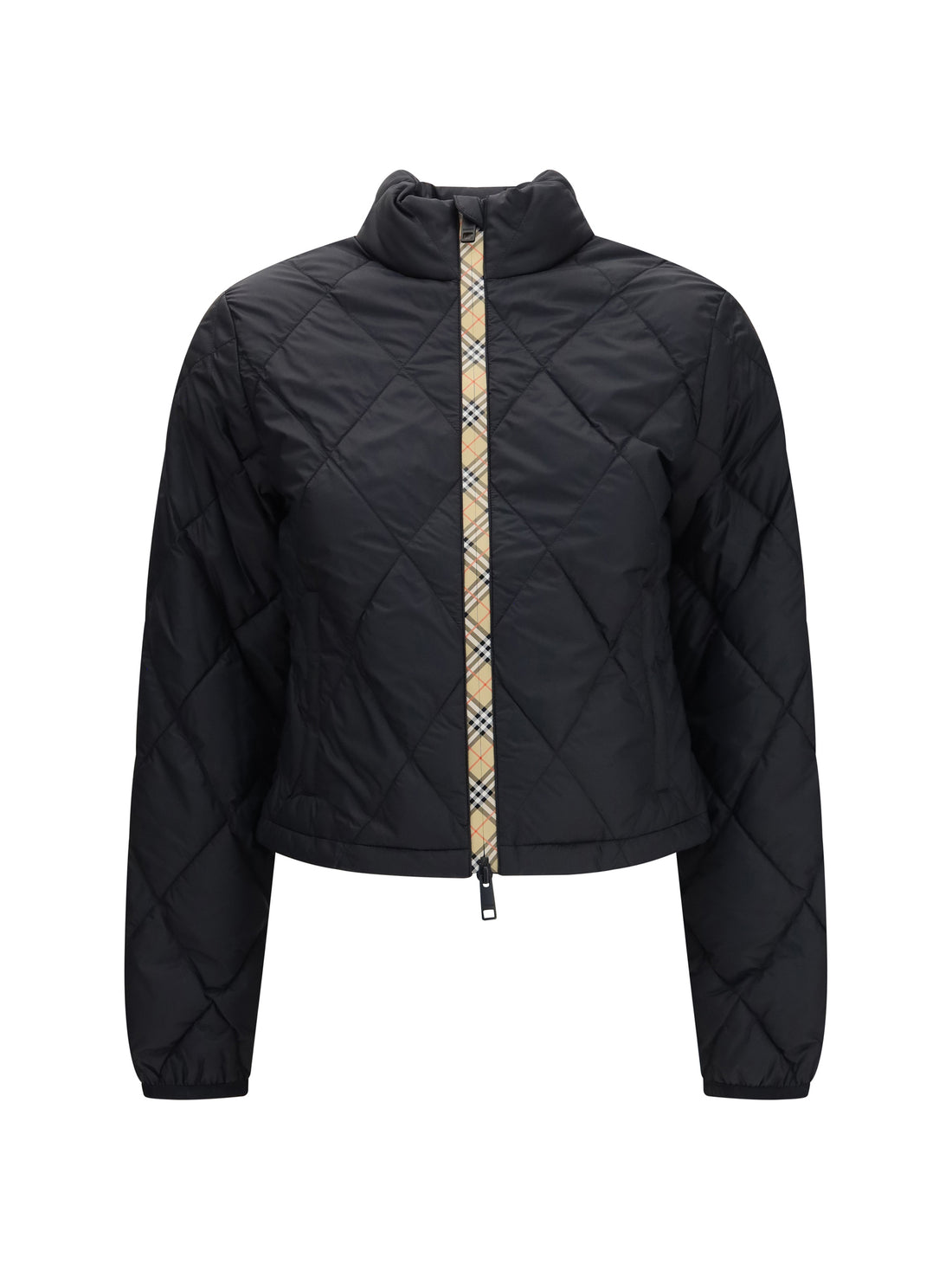 BURBERRY L bramford quilted nylon jacket with check tape