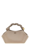 small ganni bou handbag in leather-effect fabric