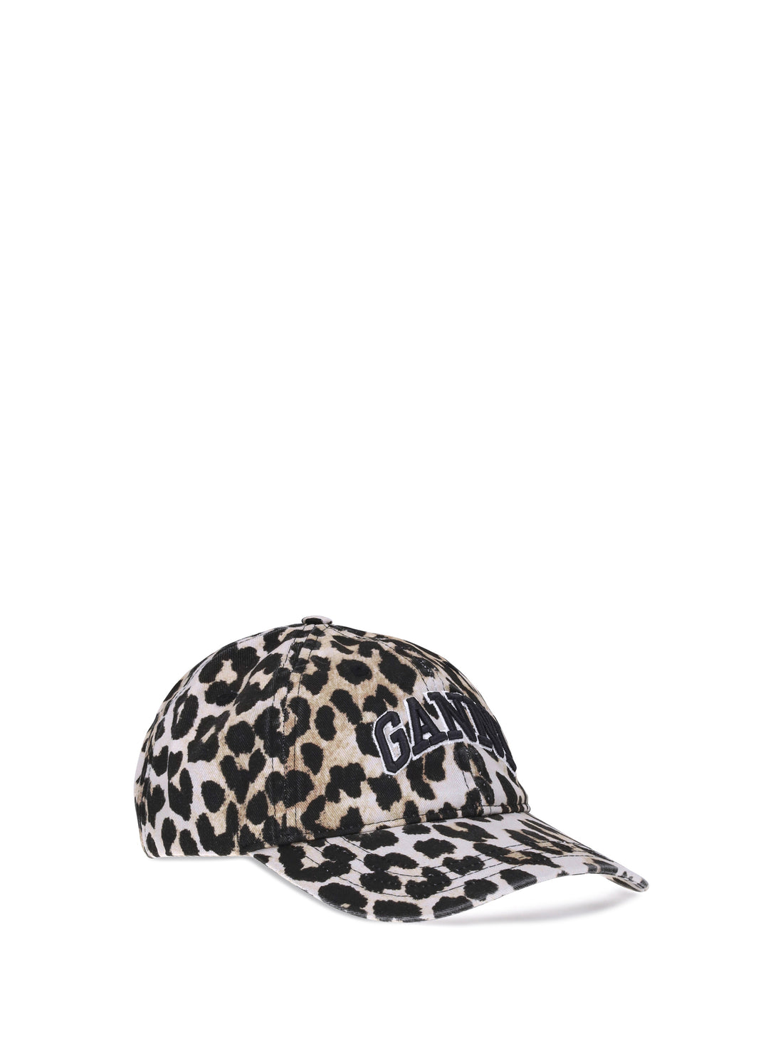GANNI OS leopard baseball hat
