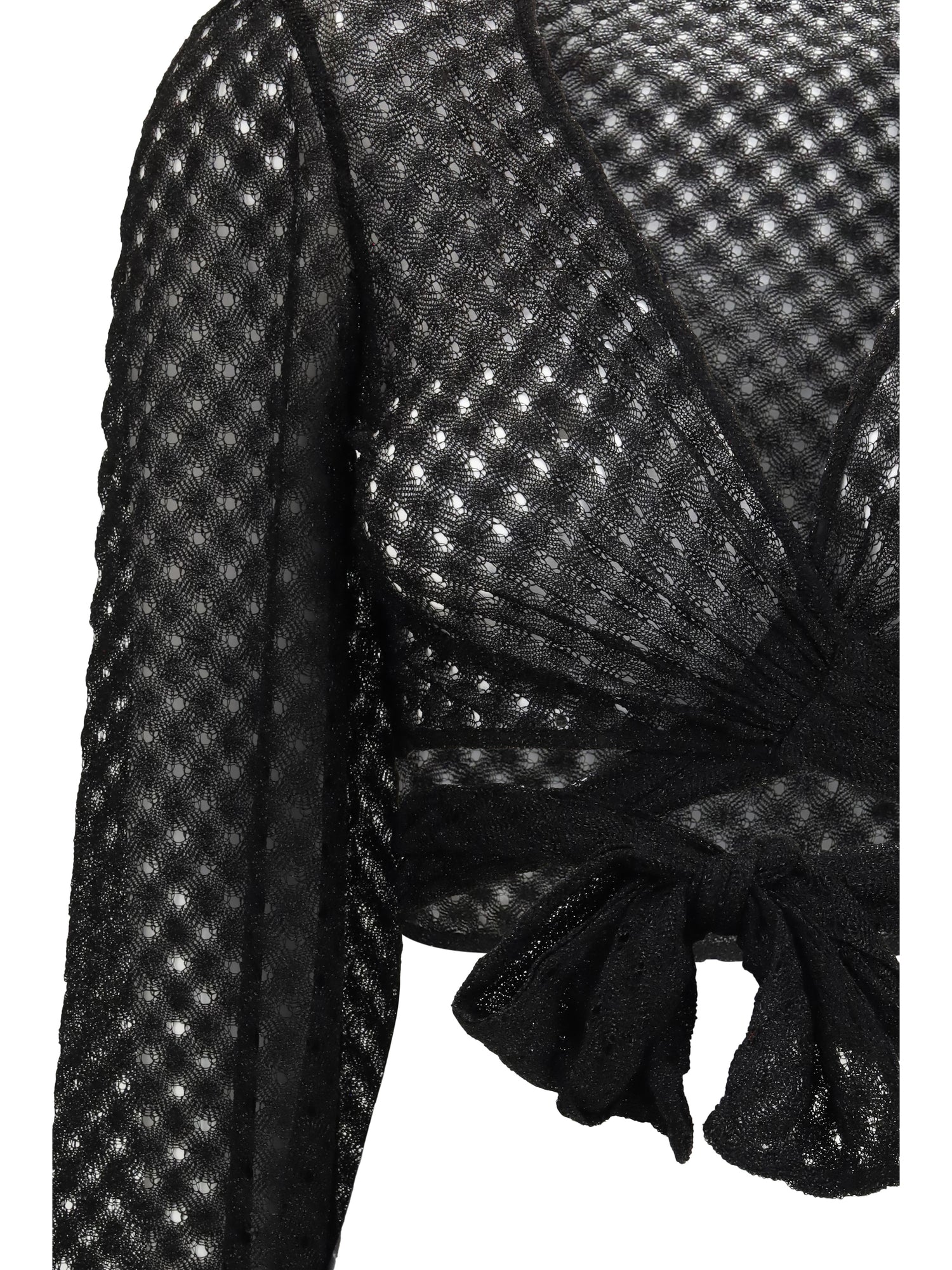 MISSONI 42 wrap top in lamé viscose