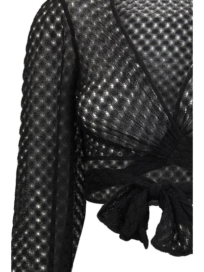 MISSONI 42 wrap top in lamé viscose