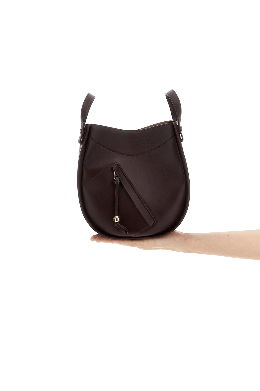 LOEWE OS hammock slice crossbody bag in shiny calf leather