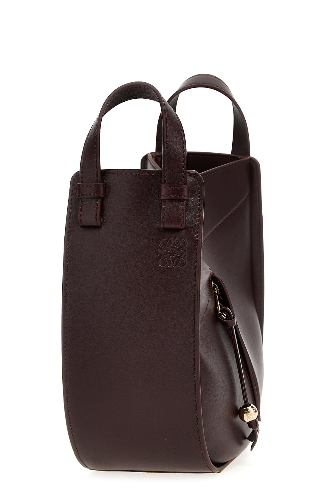 LOEWE OS hammock slice crossbody bag in shiny calf leather