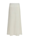 flute virgin wool and viscose twill skirt