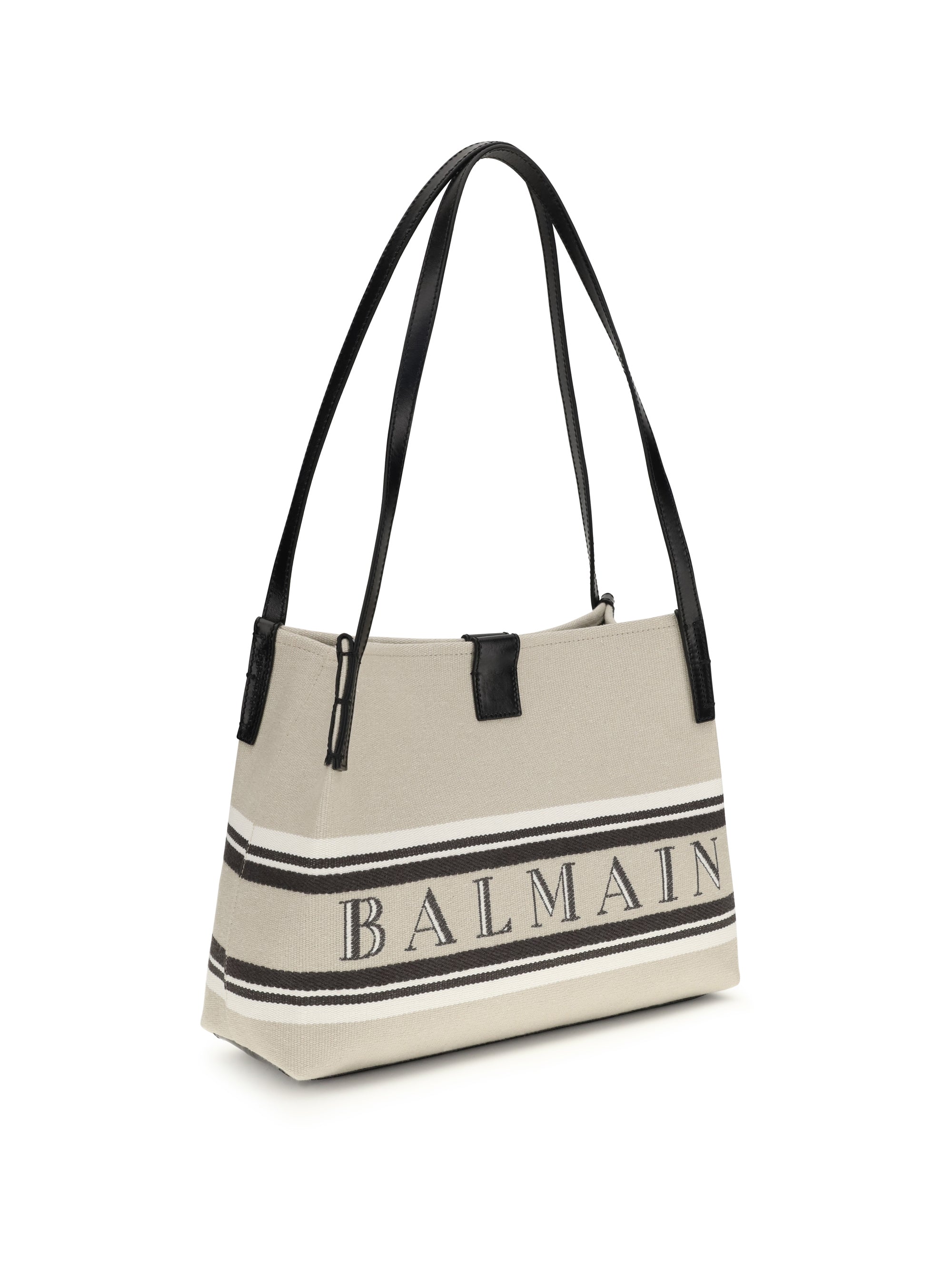 BALMAIN OS canvas shoulder bag