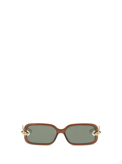 BOTTEGA VENETA OS knot rectangular sunglasses