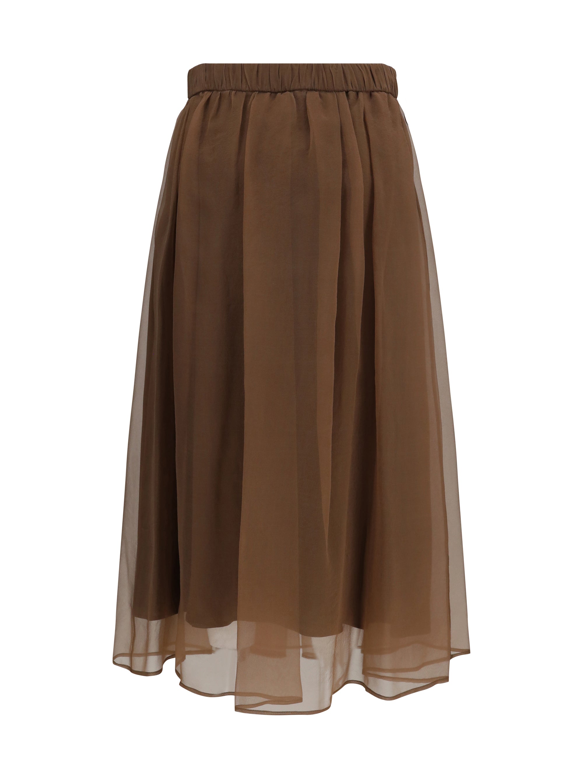 pleated circle midi skirt