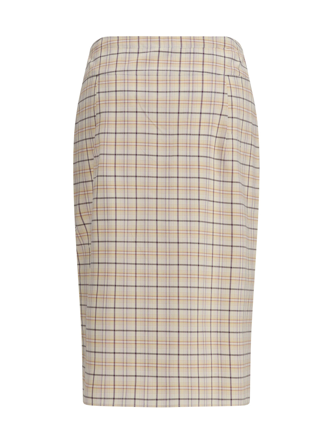 PRADA 42 checked cotton poplin pencil skirt 