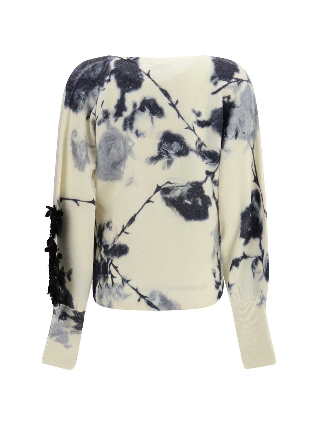 BLUMARINE M wool and cashmere sweater with applied roses