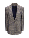 single-breasted jacket cchevron jacquard viscose