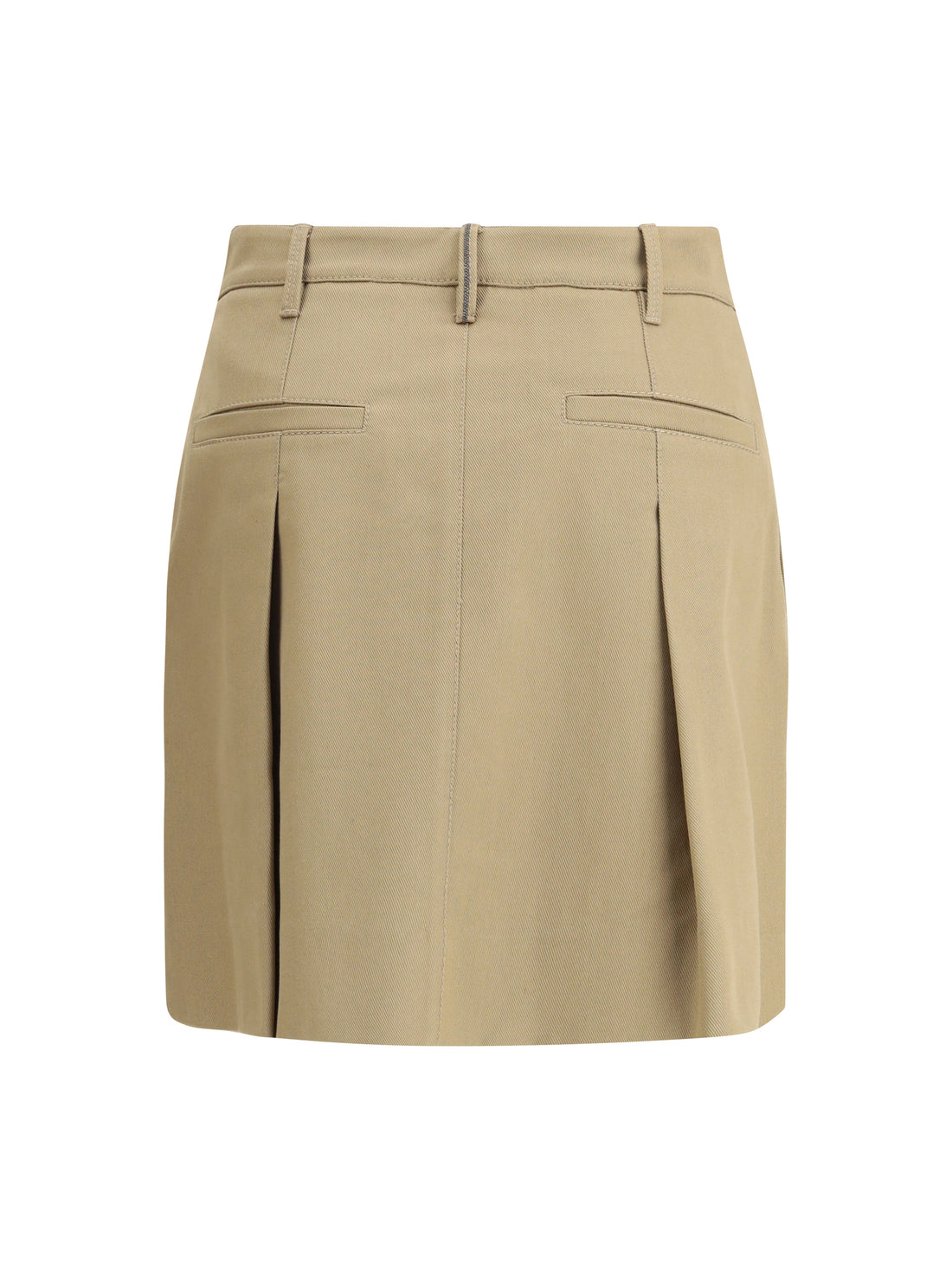 BRUNELLO CUCINELLI 38 pleated cotton short skirt