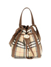 mini check bucket bag