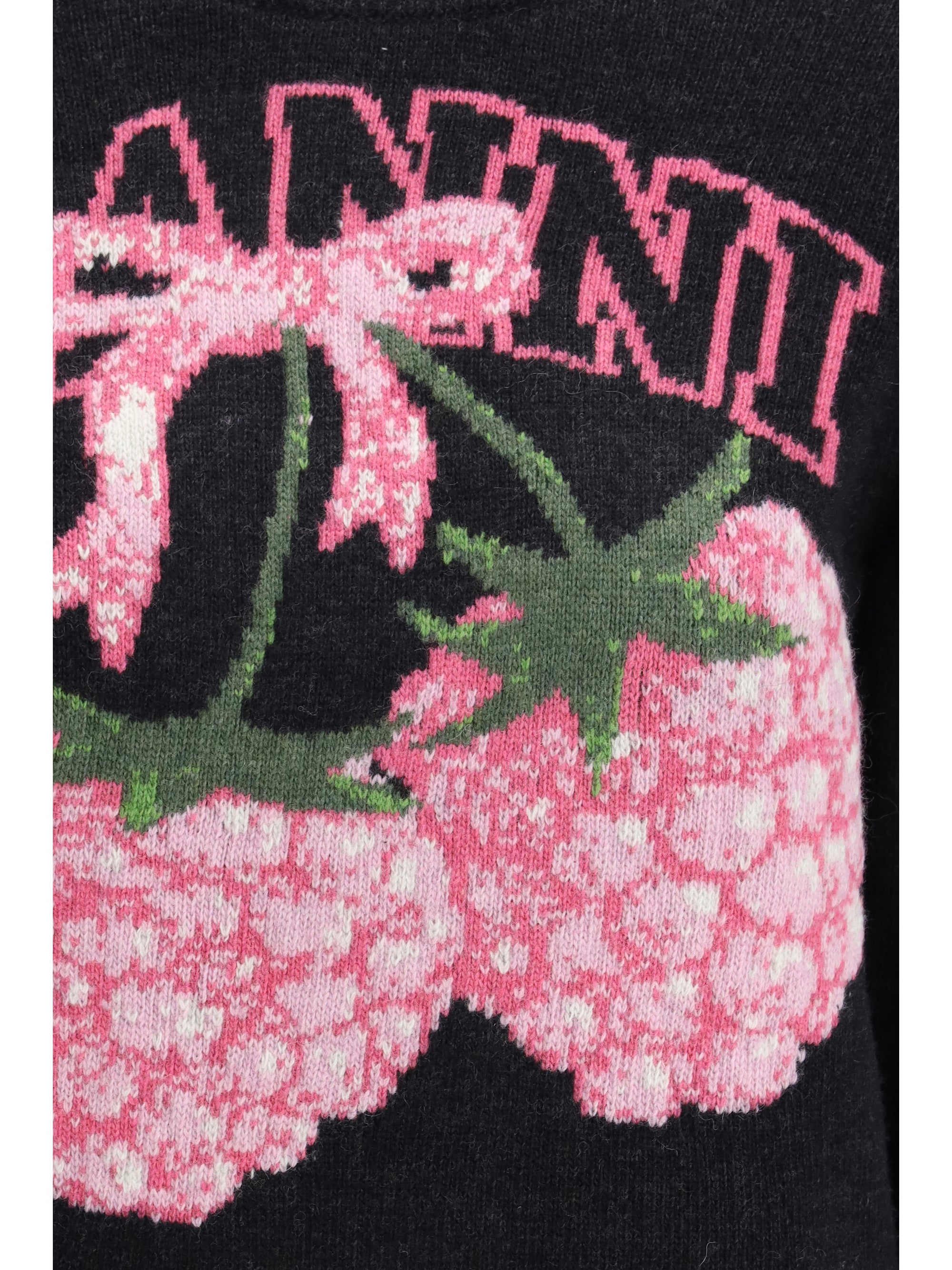raspberry detail sweater