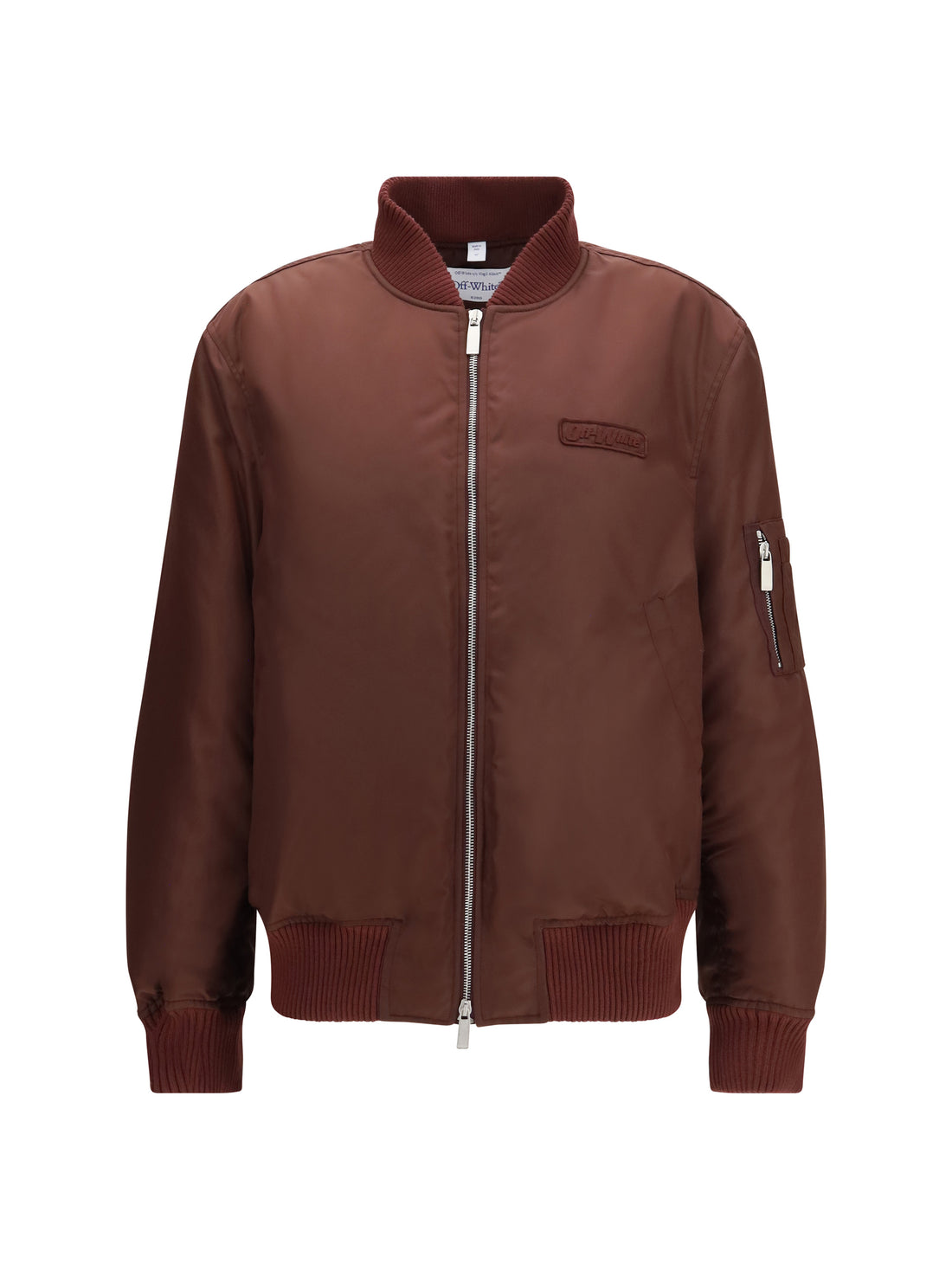OFF-WHITE 38 embroidered logo nylon bomber jacket