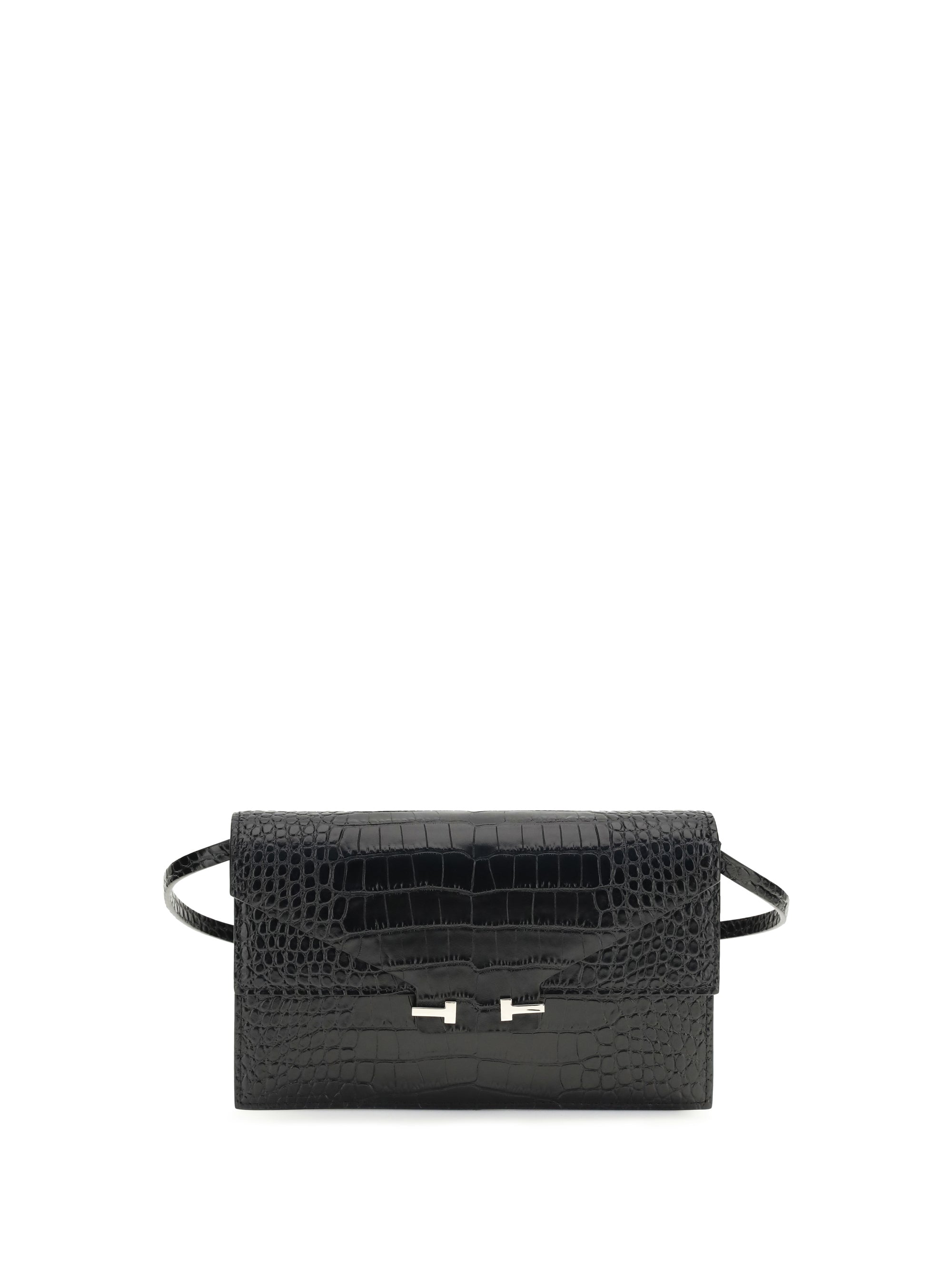 crocodile print shoulder bag