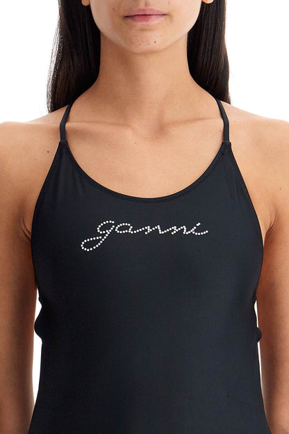 one-piece swimsuit with logo