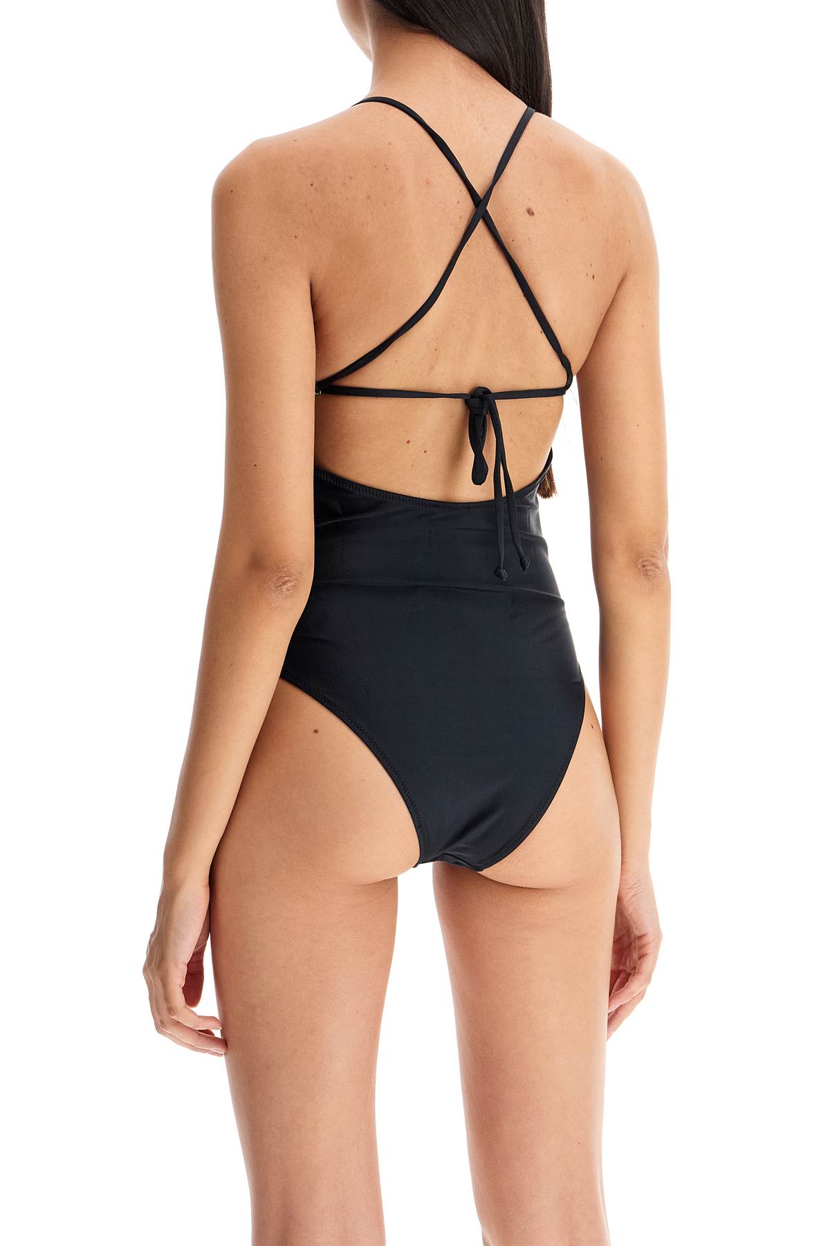 one-piece swimsuit with logo