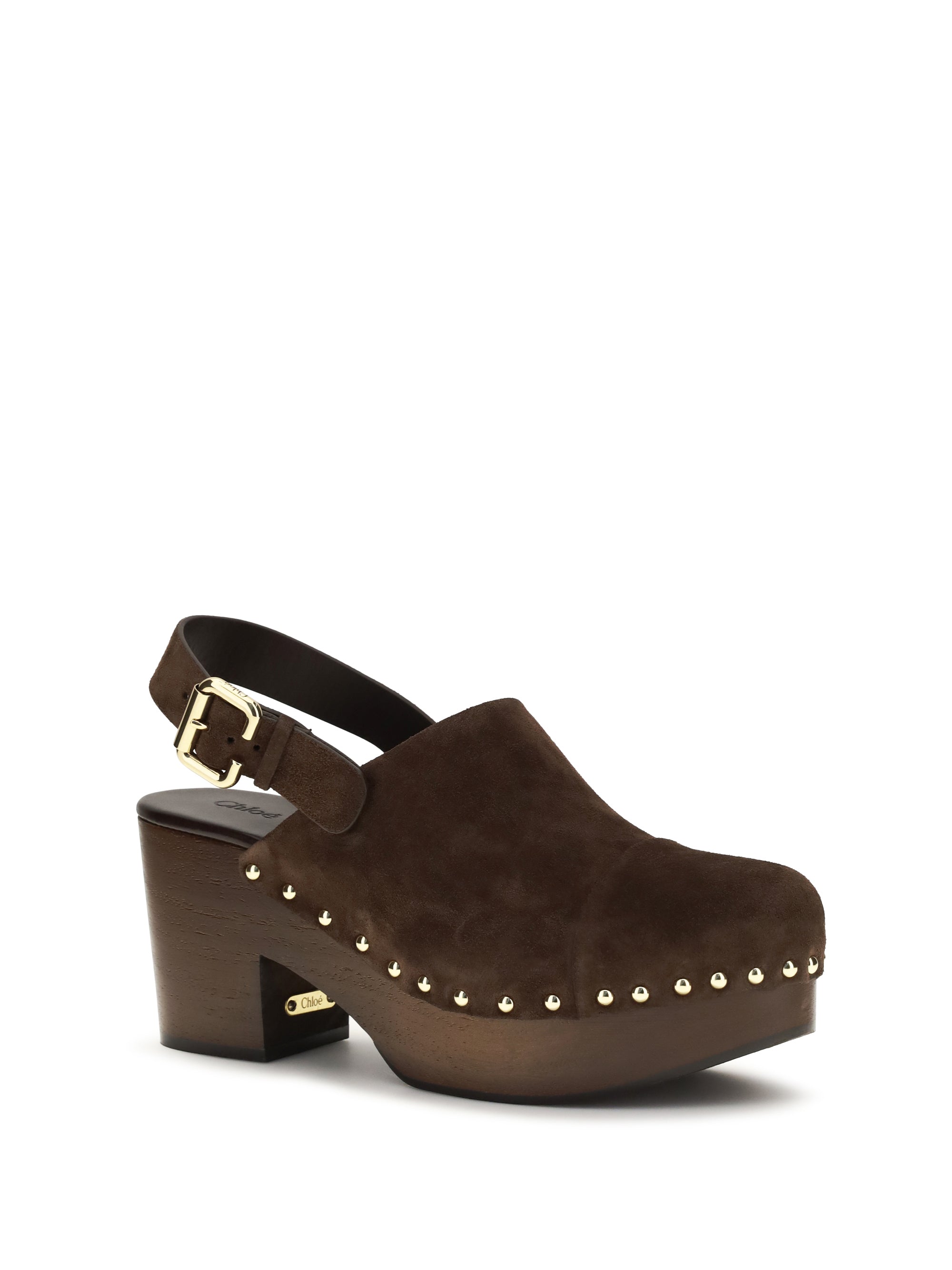 jeannette wedge clogs in glossy calfskin