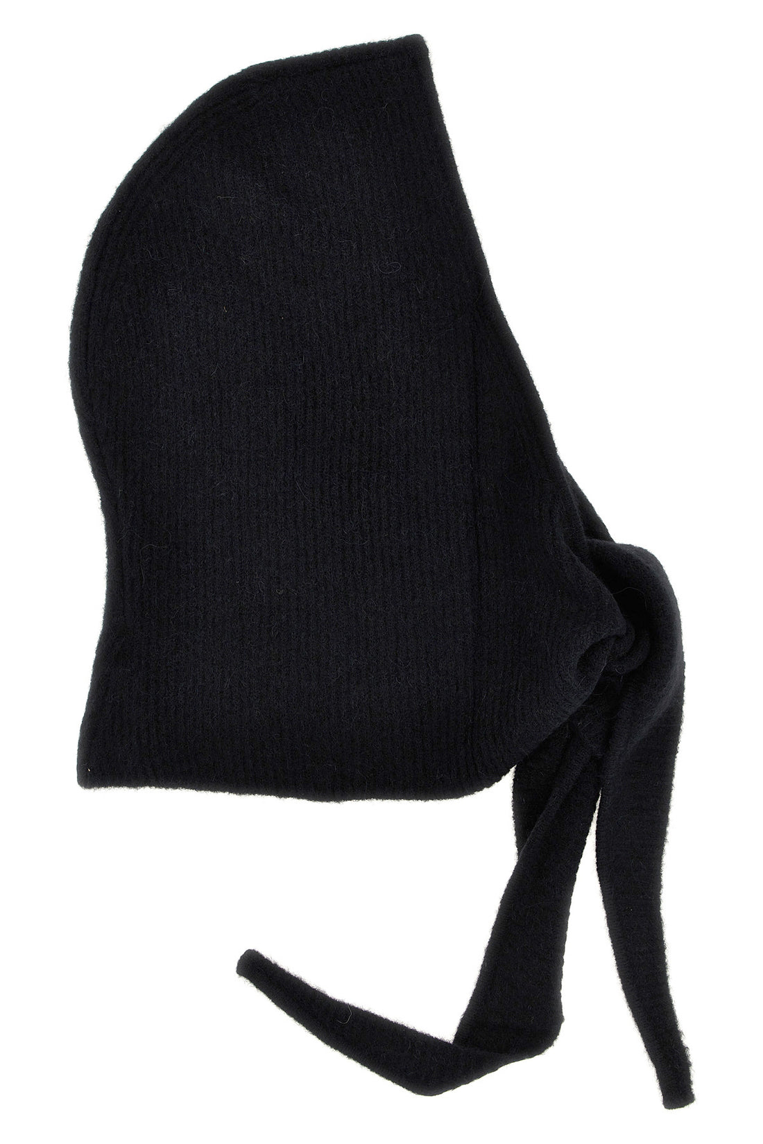 GANNI OS alpaca blend hood to tie around the neck