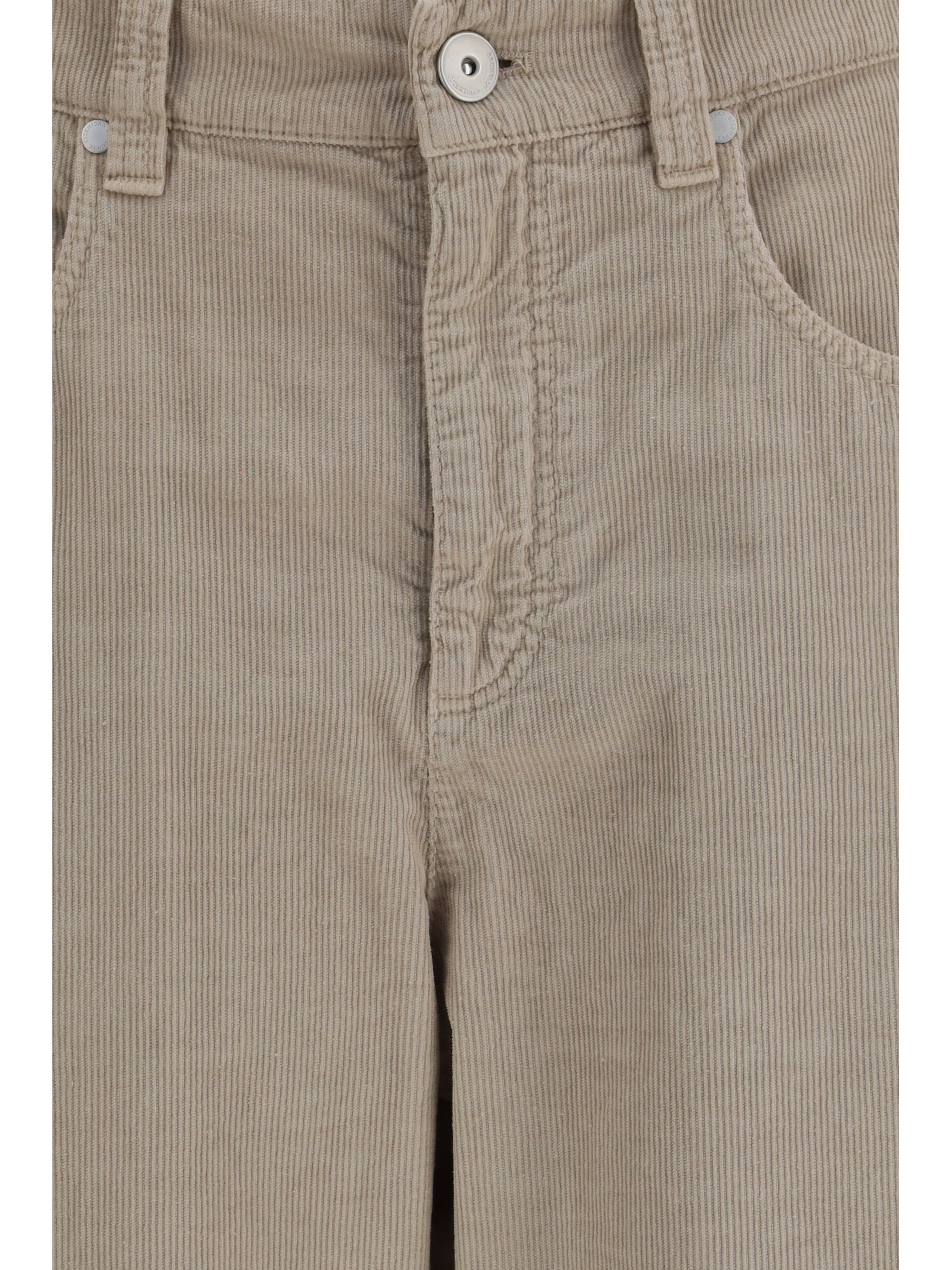 straight-leg cotton and linen pants