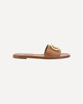 Valentino Garavani Logoed Sandals Brown