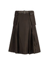 duchesse nylon pleated skirt