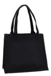 large easy shopper contrasted logo cotton canvas shopping bag