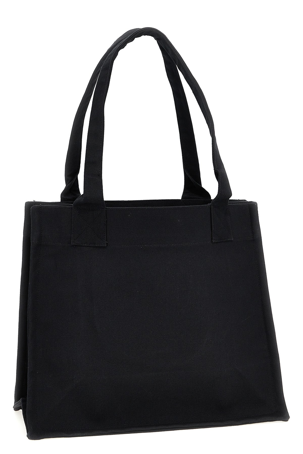 large easy shopper contrasted logo cotton canvas shopping bag