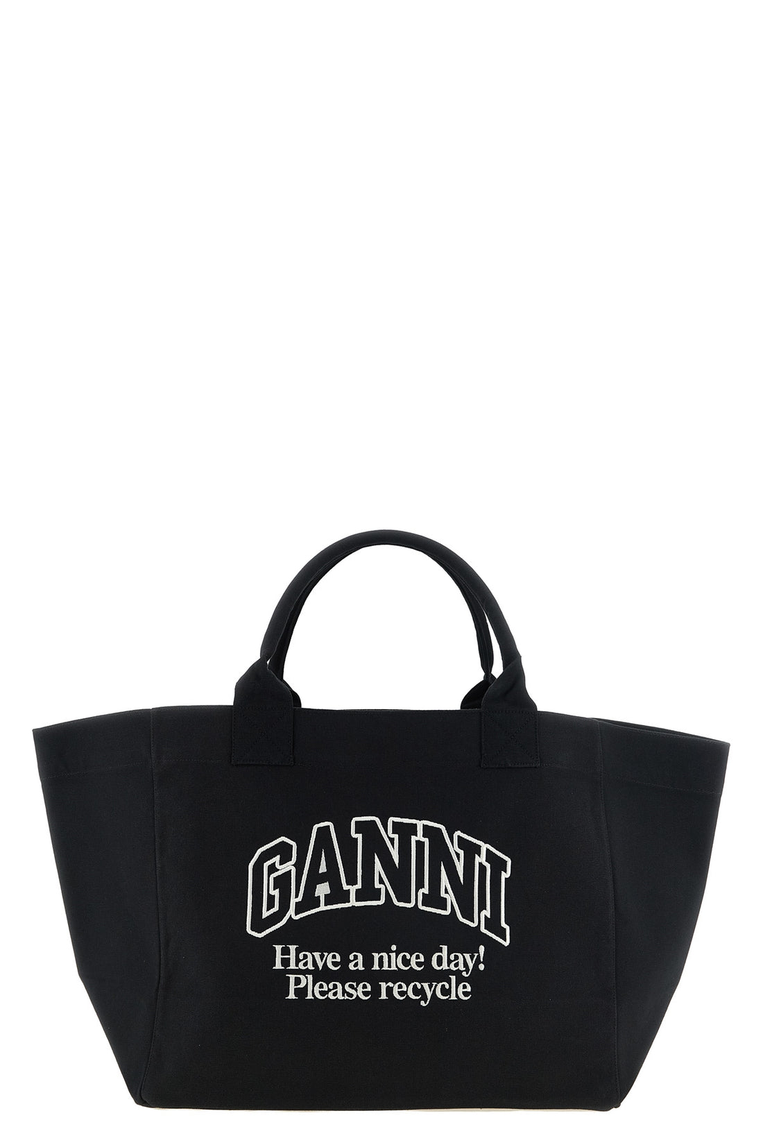 GANNI OS the xxl shopper bag by ganni stands out for its oversized and unstructured silh