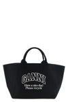 the xxl shopper bag by ganni stands out for its oversized and unstructured silh